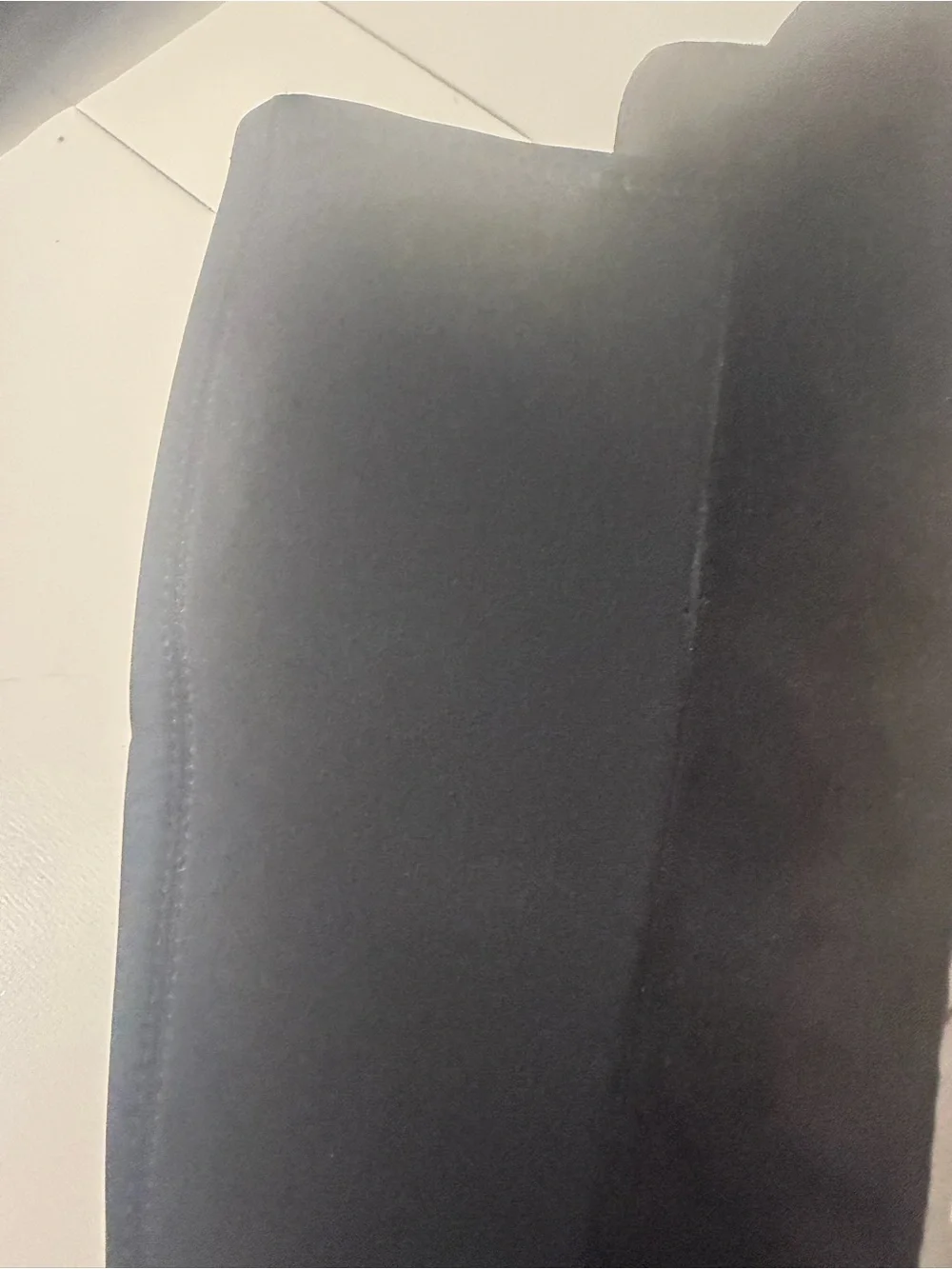 AEROSOLES Black Over-The-Knee Zip Suede like Stretch Boots